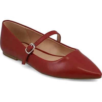Mia Fionna Mary Jane Flat In Red