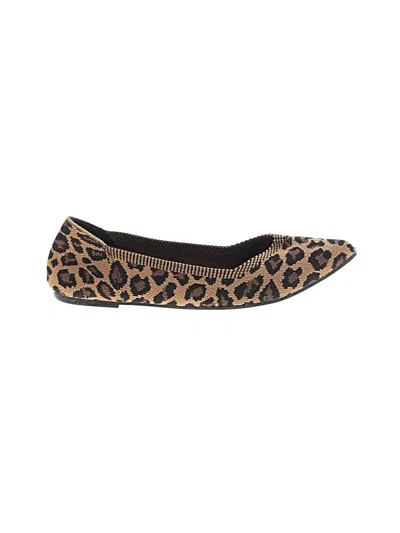 Pre-owned Mia Flats In Brown