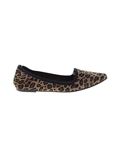 Pre-owned Mia Flats In Brown