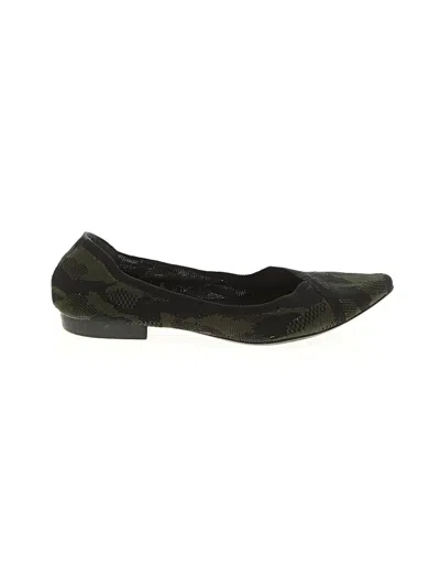 Pre-owned Mia Flats In Green