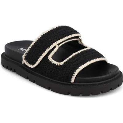 Mia Gabri Knit Sandal In Black,cream