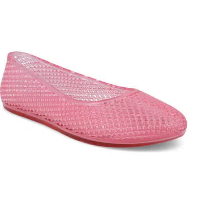Mia Gelina Jelly Flat In Pink