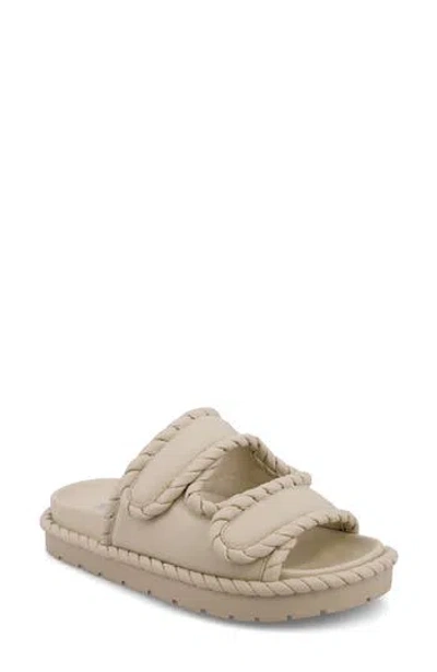 Mia Gemi Puffy Slide Sandal In Linen