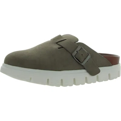 Mia Geneva Womens Round Toe Slip On Clogs In Grey