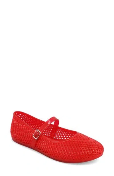 Mia Gianne Jelly Mary Jane Flat In Red