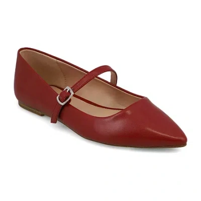 Mia Girl Fionna Womens Pointed Closed Toe Mary Jane Shoes In Red