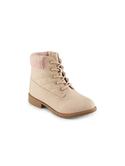Mia Kids'  Girl's Pabla Lace Up Ankle Boots In Blush