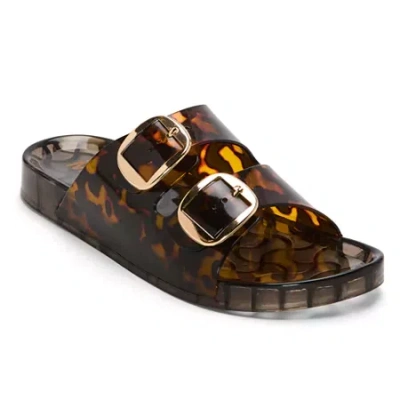 Mia Girl Womens Jellies Slide Sandals In Animal Print
