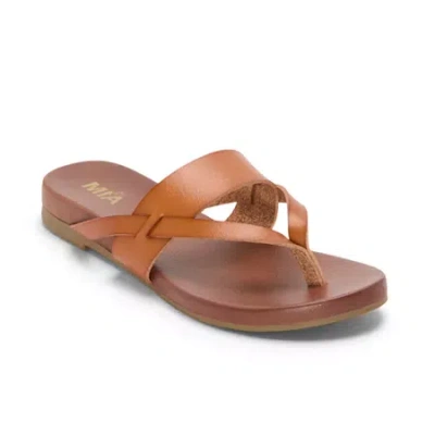 Mia Girl Womens Neutrals Flip-flops In Brown