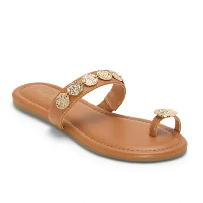 Mia Girl Womens Neutrals Slide Sandals In Brown