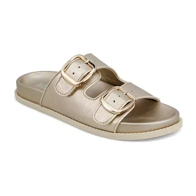 Mia Girl Womens Parie Slide Sandals In Gold