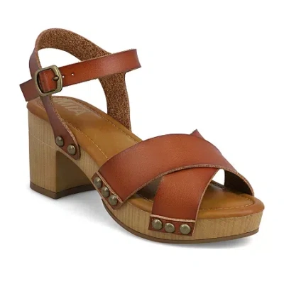 Mia Girl Womens Serenity Heeled Sandals In Brown