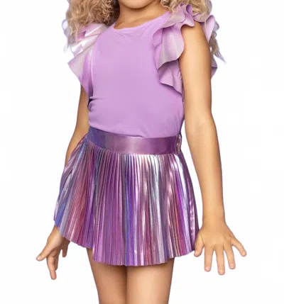 Mia Kids' Pleated Skort In Purple In Pink