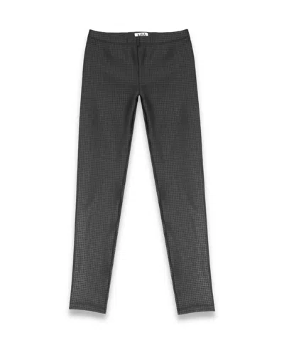 Mia Kids' Girls' Houndstooth Pull-on Leggings In Black In Multi