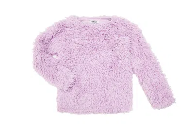 Mia Kids' Girls' Light Shimmer Shag Sweater In Purple