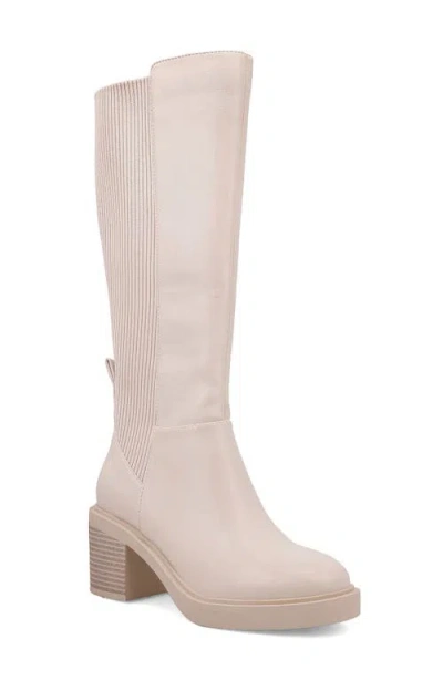 Mia Grier Knee High Boot In Ecru