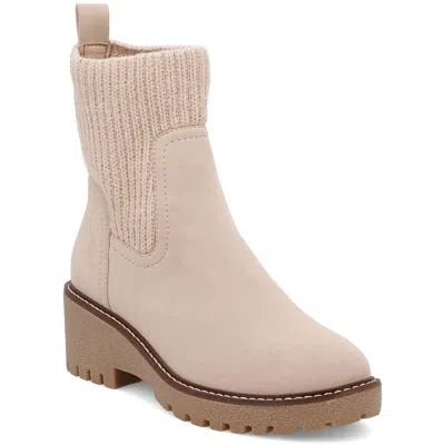 Mia Gs1492404 Womens Leather Laceless Ankle Boots In Beige