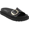 Mia Gya Platform Slide Sandal In Black