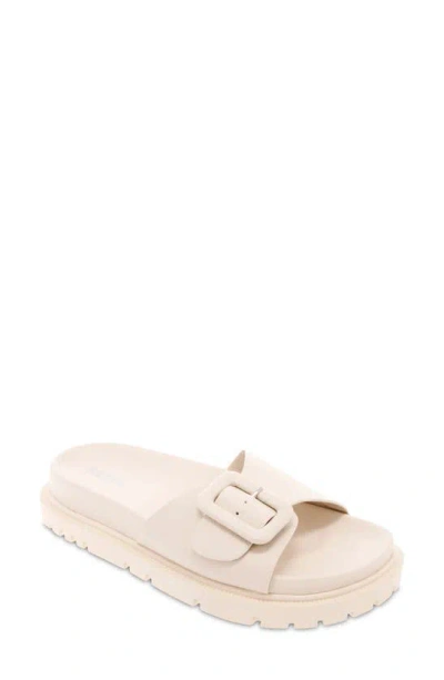 Mia Gya Waterproof Platform Slide Sandal In Ivory