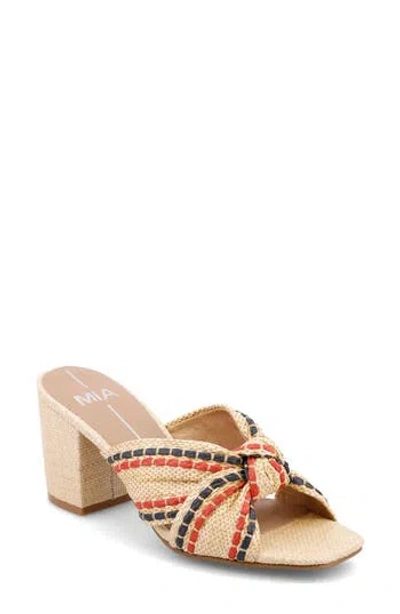 Mia Hania Block Heel Sandal In Natural