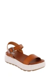 Mia Hayley Platform Sandal In Cognac