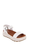 Mia Hayley Platform Sandal In White
