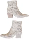 Mia Hazel Studded Bootie In White In White