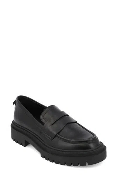 Mia Henrik Platform Penny Loafer In Black