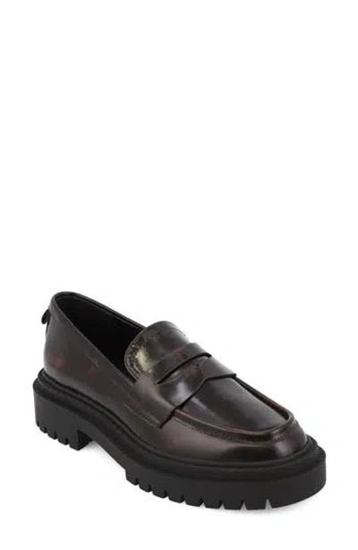 Mia Henrik Platform Penny Loafer In Brown
