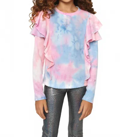 Mia Kids' Holographic Glitter Leggings In Silver Glitter