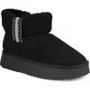 Mia Iceland Faux Shearling Platform Bootie In Black
