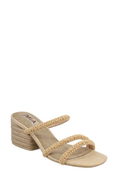 Mia Inara Strappy Block Heel Sandal In Natural