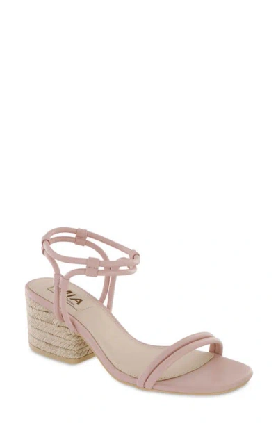 Mia Ione Ankle Strap Espadrille Sandal In Blush