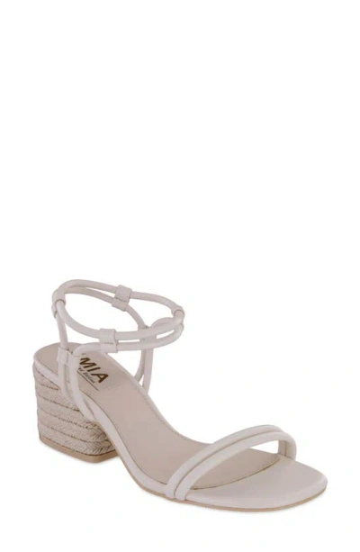 Mia Ione Ankle Strap Espadrille Sandal In Bone