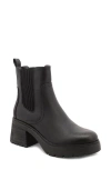 Mia Dru Womens Faux Leather Booties Chelsea Boots In Black