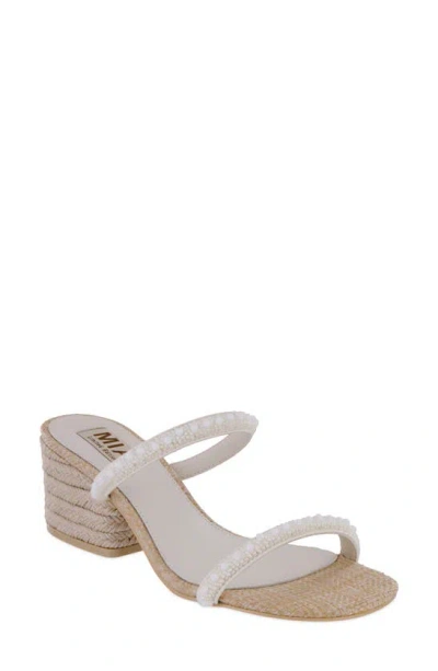 Mia Isabeli Espadrille Slide Sandal In Bone