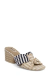 Mia Isandra Block Heel Sandal In Navy Multi