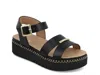 Mia Jacklyn Ankle Strap Platform Sandal In Black