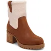 Mia Jakob Womens Zipper Faux Fur Booties In Green