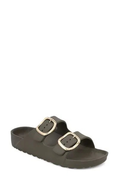 Mia Jasmin Dual Buckle Sandal In Green