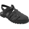 Mia Jelly Fisherman Sandal In Black