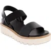 Mia Jene Platform Wedge Sandal In Black
