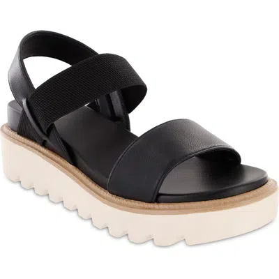 Mia Jene Platform Wedge Sandal In Black