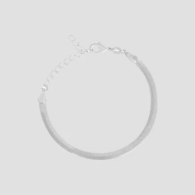 Mia Jewelry The Silver Flat Chain Bracelet
