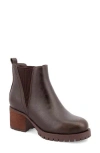 Mia Jody Lug Sole Platform Chelsea Boot In Dark Coffee