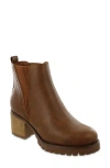 Mia Jody Womens Faux Leather Ankle Chelsea Boots In Luggage