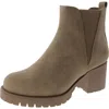 Mia Jody Womens Faux Leather Pull On Ankle Boots In Brown