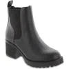 Mia Womens Block Heel Block Heel Ankle Boots In Black
