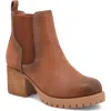 Mia Jonna Lug Sole Chelsea Boot In Cognac