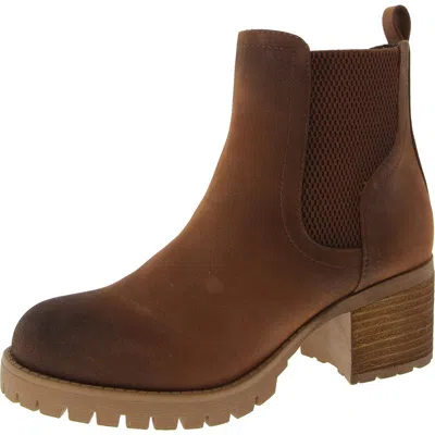 Mia Jonna Womens Faux Leather Block Heel Chelsea Boots In Green